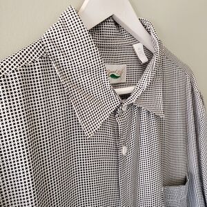 NWOT Good Life XXL Retro Eclectic Resortwear Vacation Silk Button Down Shirt